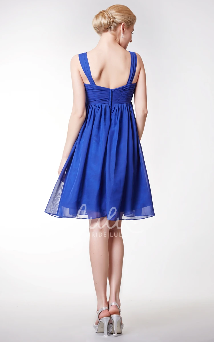 Empire A-line Chiffon Dress with Squared Back for Prom