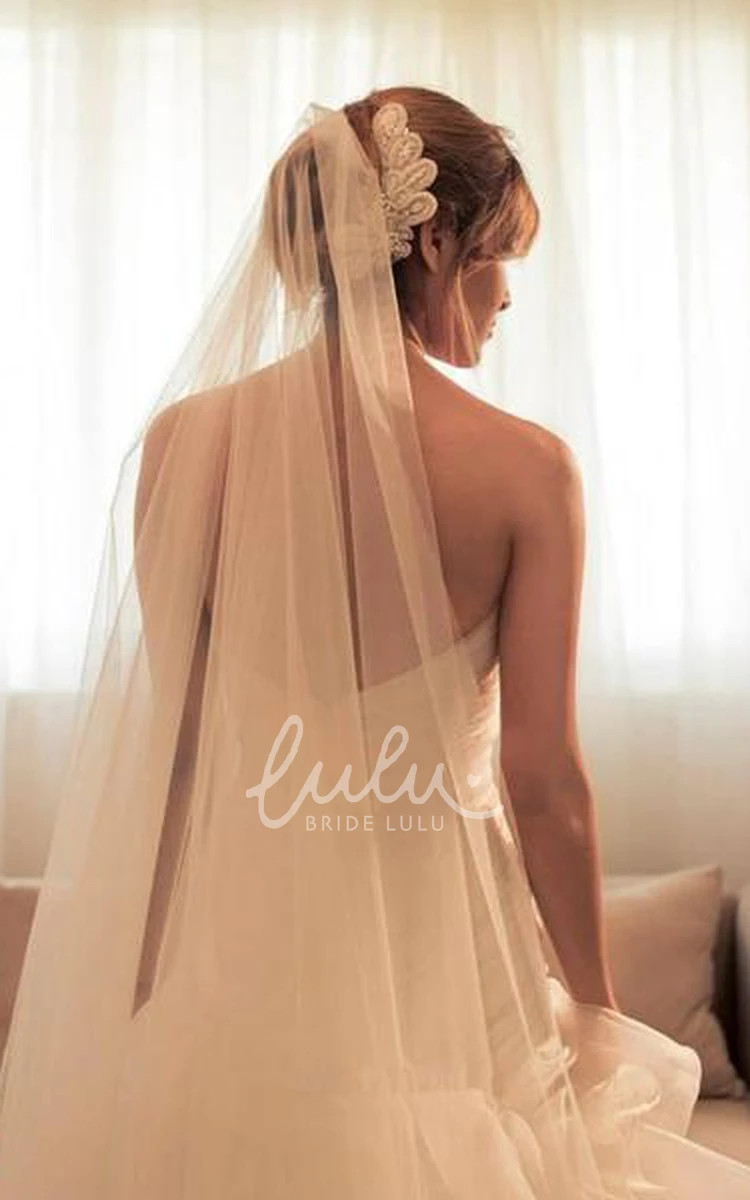 Tulle Sweetheart Backless A-Line Wedding Dress