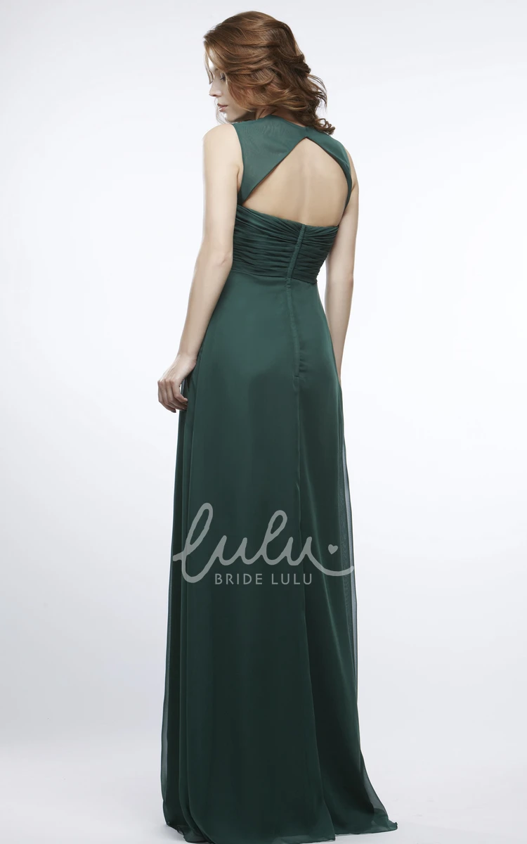 Cap Sleeve Sweetheart Criss-Cross Chiffon Bridesmaid Dress With Keyhole Modern Bridesmaid Dress