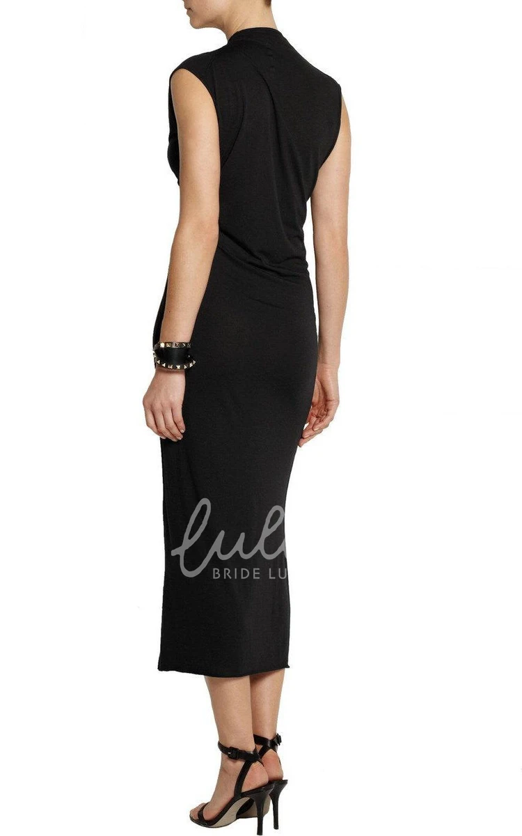 Sleeveless Maxi Dress with Elegant Draping