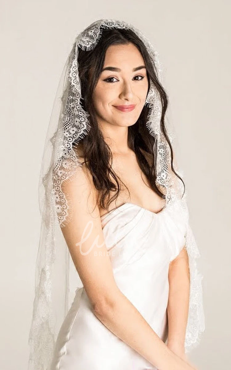 Vintage Lace Bridal Veil with Soft New Headdress Wedding Dress Accessories