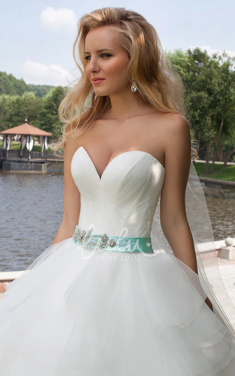 Sweetheart Ball Gown Tulle Wedding Dress Glamorous Bridal Gown