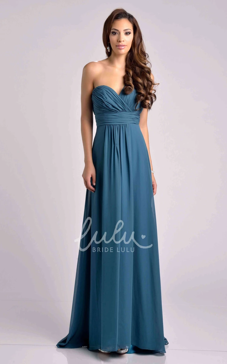 Chiffon One-Shoulder A-Line Bridesmaid Dress with Ruching Cinched Waistband